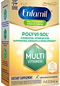 Enfamil Poly-Vi-Sol Liquid Multivitamin Supplement for Infants and Toddlers, Assorted, No Flavor, 1.69 Fl Oz