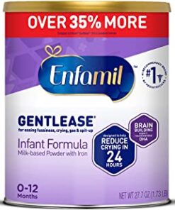Enfamil Gentlease Baby Formula, Reduces Fussiness, Crying, Gas and Spit-up in 24 hours, DHA & Choline to support Brain development, Value Powder Can, 27.7 Oz