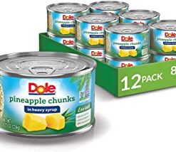 Dole Canned Pineapple Chunks in Heavy Syrup, 8.25 Oz, 12 Count