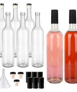 Glass Bottle  Customized 250ml 700ml 750ml Bottle Glass  1 Liter 1140ml With Cork Wholesale