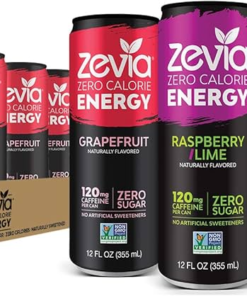 Zevia Zero Calorie Energy Drink, Variety Pack, 12 Ounce Cans (Pack of 12)