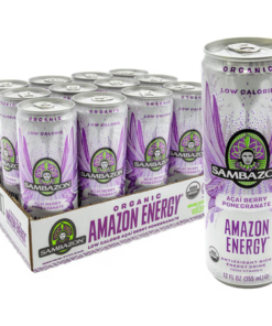 Sambazon Amazon Energy Drink, Low Calorie Acai Berry and Pomegranate, 12 Fl Oz (Pack of 12)