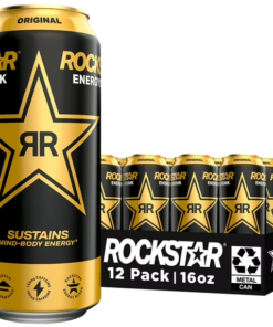 Rockstar Energy Drink, Original, 16oz Cans (12 Pack) (Packaging May Vary)