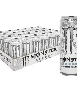 Monster Energy Zero Ultra, Sugar Free Energy Drink, 16 Ounce (Pack of 24)