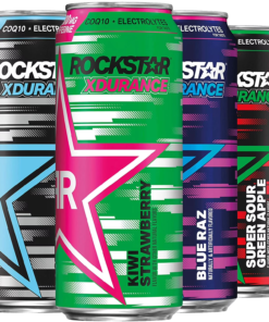 Rockstar Energy Drink 4 Flavor Xdurance 300mg Caffeine Variety Pack, Xdurance Variety Pack, 12 Count