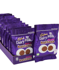 Cadbury Dairy Milk Giant Chocolate Buttons Bag, 95g , Perfect for sharing with friends and family, Pack of 10