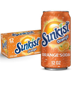 Sunkist Orange Soda, 12 Fluid Ounce Can, 12 Count