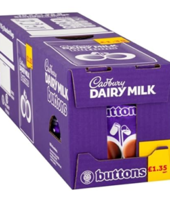 Cadbury Dairy Milk Giant Buttons Chocolate Bag 119g (Full Box of 10)