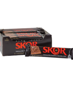 SKOR Milk Chocolate Covered Butter Toffee Candy, Individually Wrapped, 1.4 oz Bar (18)
