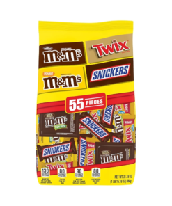 SNICKERS, M&M'S & TWIX Fun Size Chocolate Candy Variety Mix, 31.18-Ounce 55 Piece Bag